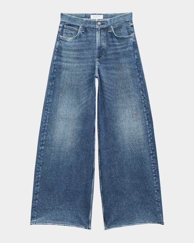 Miramar Cotton-Terry Wide-Leg Jeans